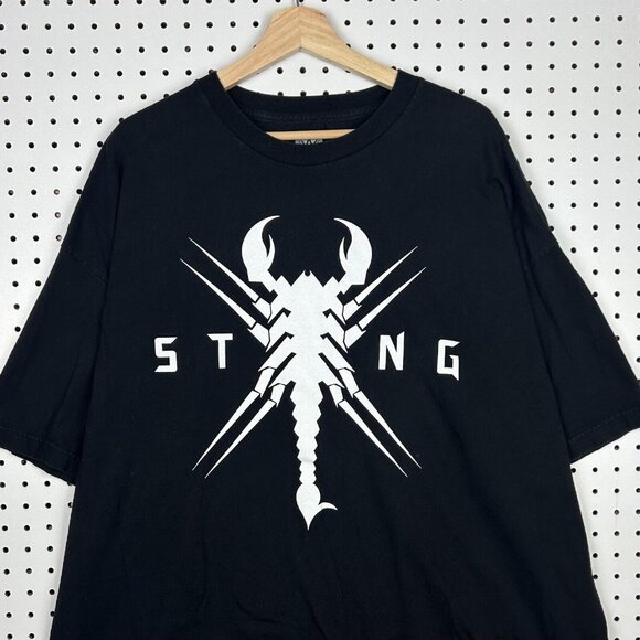 Sting Steve Borden WWE T‎ Shirt Size 3XL Black Graphic Y2K Authentic Wrestling - Picture 1 of 5